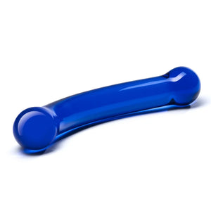 Glas 6 Inch Curved G-spot Glass Dildo Blue buy in Singapore LoveisLove U4ria