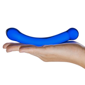 Glas 6 Inch Curved G-spot Glass Dildo Blue buy in Singapore LoveisLove U4ria