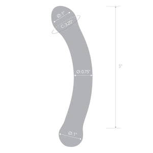 Glas 6 Inch Curved G-spot Glass Dildo Blue buy in Singapore LoveisLove U4ria