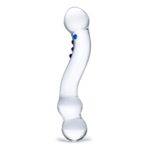 Glas 6 Inch Textured Curved G-spot Glass Dildo buy in Singapore LoveisLove U4ria