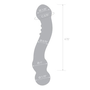 Glas 6 Inch Textured Curved G-spot Glass Dildo buy in Singapore LoveisLove U4ria