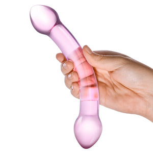 Glas Double Trouble Hand Blown Glass Dildo 7.25 Inch Purple Buy in Singapore LoveisLove U4Ria 