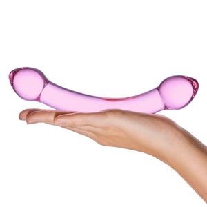 Glas Double Trouble Hand Blown Glass Dildo 7.25 Inch Purple Buy in Singapore LoveisLove U4Ria 