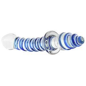 Glas Mr. Swirly Double Ended Glass 10" Dildo & Butt Plug buy in Singapore LoveisLove U4ria