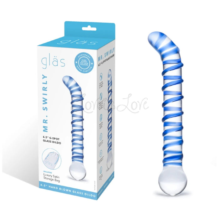 Glas Mr. Swirly G-spot Glass Dildo 6.5 Inch