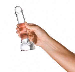 Glas Realistic Curved Glass G-Spot Dildo 7 Inches