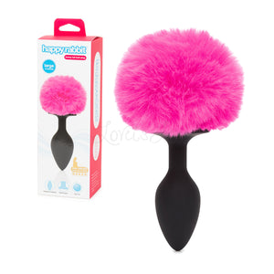 Happy Rabbit Bunny Tail Butt Plug Pink 3 Inch Small or 3.5 Inch Medium or 4 Inch Pink Large buy in Singapore LoveisLove U4ria