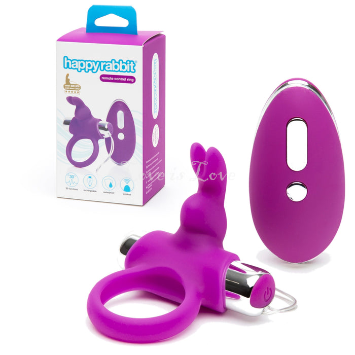 Happy Rabbit Remote Control Cock Ring Purple