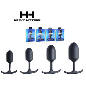 Heavy Hitters Premium Silicone Weighted Anal Plug Small or Medium or Large or XL