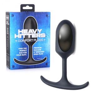 Heavy Hitters Premium Silicone Weighted Anal Plug Small or Medium or Large or XL