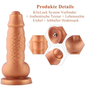 Hismith 8.1" Squamule Silicone Dildo With KlicLok System For Hismith Premium Sex Machine love is love buy sex toys in singapore u4ria loveislove