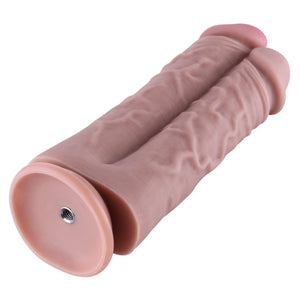 Hismith 8.5" Two Cocks One Hole Silicone Dildo buy in Singapore LoveisLove U4ria