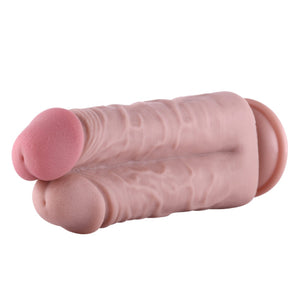 Hismith 8.5" Two Cocks One Hole Silicone Dildo buy in Singapore LoveisLove U4ria