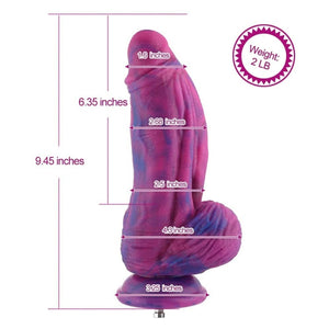 Hismith 9.45'' Extra Large Slightly Curved Silicone Dildo with KlicLok System love is love buy sex toys in singapore u4ria loveislove