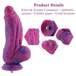 Hismith 9.45'' Extra Large Slightly Curved Silicone Dildo with KlicLok System love is love buy sex toys in singapore u4ria loveislove
