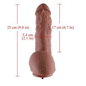 Hismith 9 Inch Huge Silicone Dildo for Hismith Sex Machine with KlicLok Connector  6.5 Inch Insertable Length