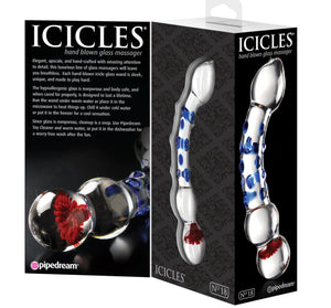 Icicles No. 18 Hand Blown Glass Double Ended Flower Massager (Good Review)