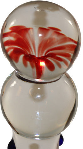 Icicles No. 18 Hand Blown Glass Double Ended Flower Massager