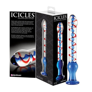 Icicles No. 22 Hand Blown Glass Massager Dildos - Glass/Ceramic/Metal ICICLES  Love Is Love u4ria Sex Toys For All