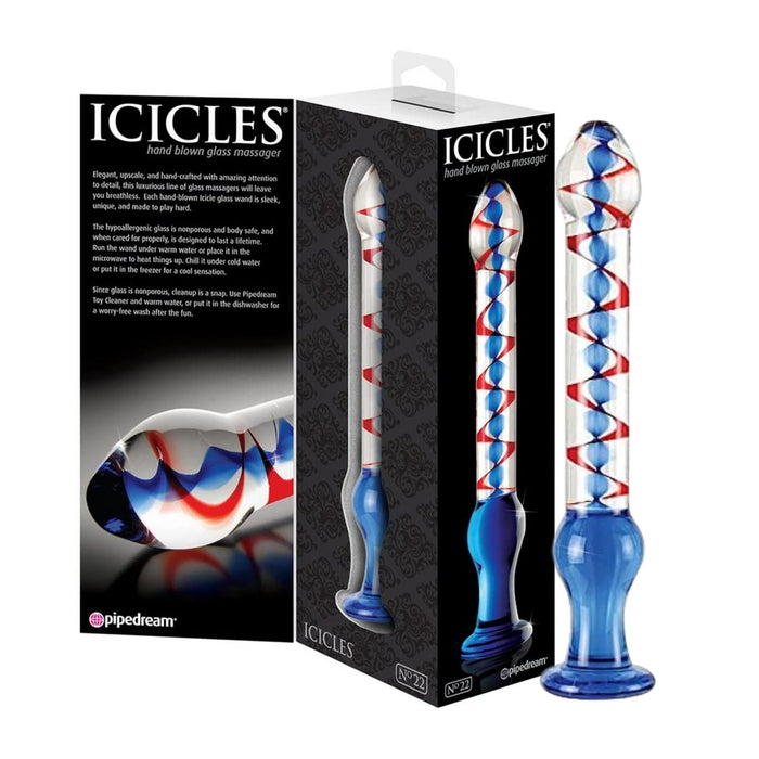 Icicles No. 22 Hand Blown Glass Massager [Clearance - Box Condition*]