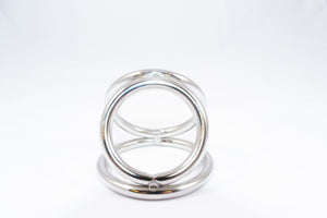 Chrome Plated Stainless Steel Cock Cage and Ball 3 Rings Small or Large  Buy in Singapore LoveisLove U4Ria 