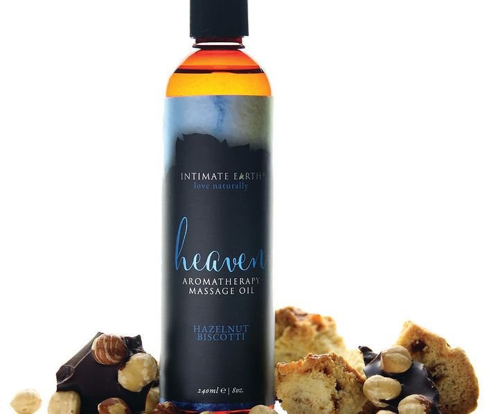 Intimate Earth Aromatherapy Massage Oil 120 MLPeony Blush Flower or Honey Almond scent or Heaven Hazelnut Biscott