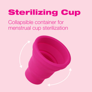 Intimina Collapsible Sterilizing Cup Magenta Buy in Singapore LoveisLove U4Ria 