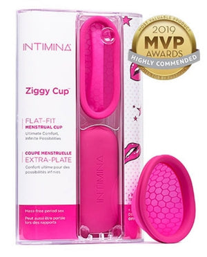 Intimina Ziggy Flat Fit Reusable Menstrual Cup Pink