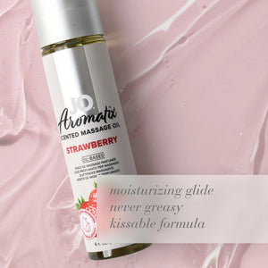 System Jo Aromatix Scented Massage Oil 120 ml / 4 fl oz Strawberry or Vanilla or Chocolate For Us - Sexy Massage Buy in Singapore LoveisLove U4Ria
