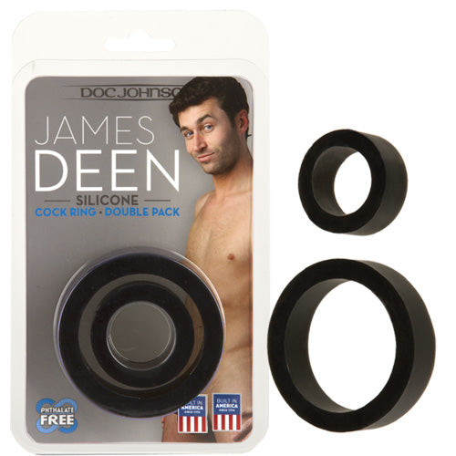 James Deen Cock Ring Double Pack Platinum Premium Silicone