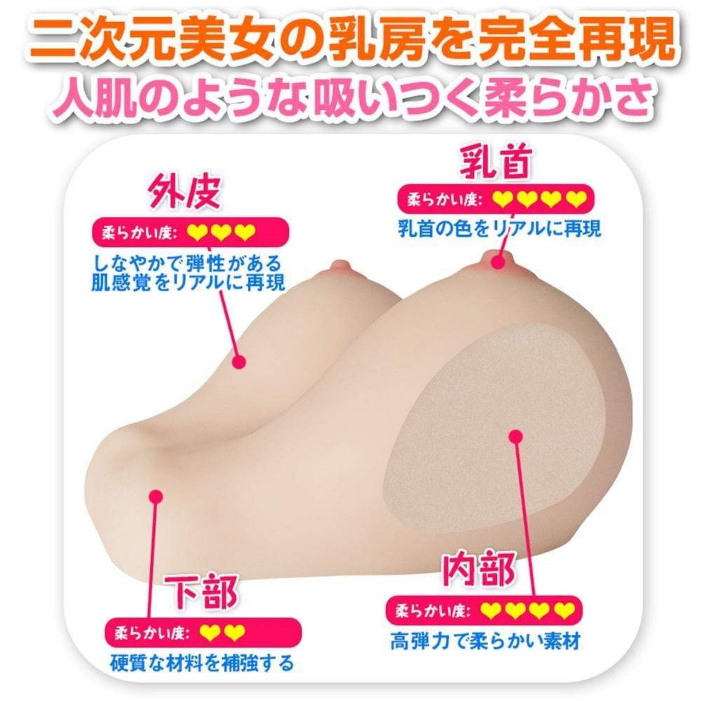 Japan Yuira Babumi Explosive J-Cup Breasts With 2 Holes Body 12.3