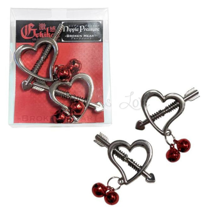 Japan Gekikan Nipple Pressure Broken Heart Nipple Clamps