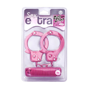Japan Sex Extra Metal Handcuffs & Love Rope Set Pastel Pink Buy in Singapore LoveisLove U4ria 