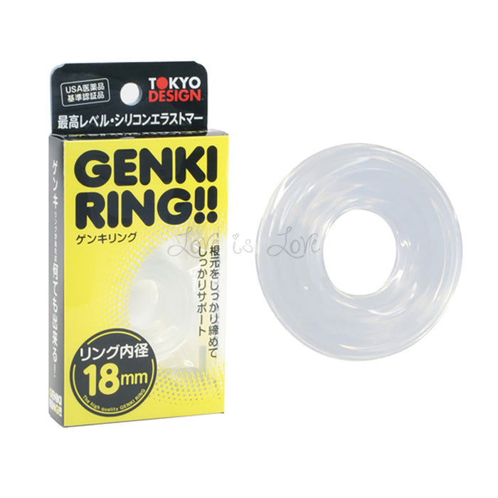 Japan Tokyo Design Genki Cock Ring 18mm Clear