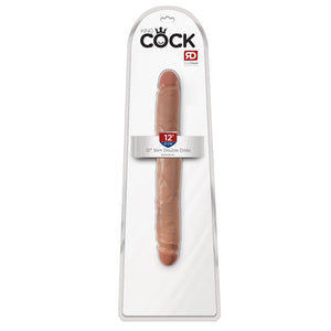 King Cock 12 Inch Slim Double Dildo Flesh or Tan Dildos - King Cock Dildos King Cock