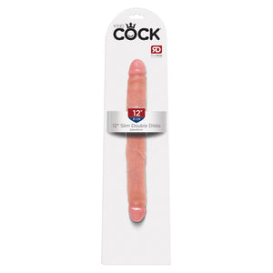 King Cock 12 Inch Slim Double Dildo Flesh or Tan Dildos - King Cock Dildos King Cock