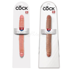 King Cock 12 Inch Slim Double Dildo Flesh or Tan Dildos - King Cock Dildos King Cock