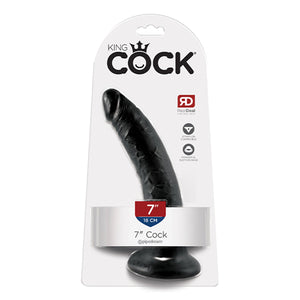 King Cock 7 Inch Cock Flesh or Tan or Black