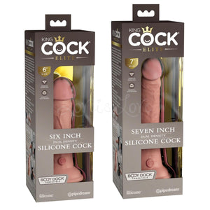 King Cock Elite Silicone Dual-Density 6 Inch or 7 Inch Cock in Light love is love buy sex toys in singapore u4ria loveislove