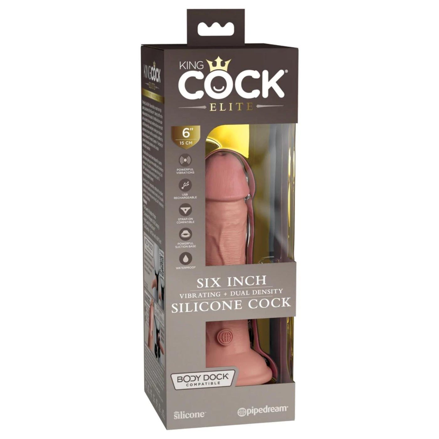 King Cock Elite Vibrating Silicone Dual-Density 6 Inch Cock photo