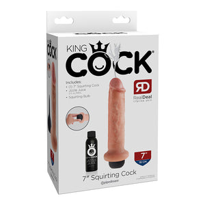 King Cock Squirting Cock 7 Inch Flesh or Tan