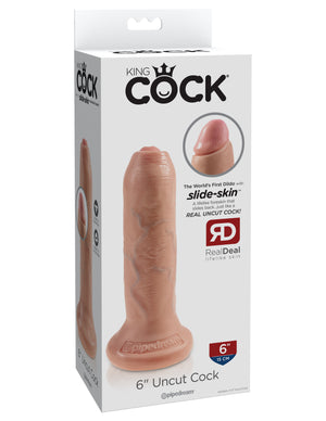 King Cock Uncut 6 Inch Cock (New Uncut with Real Deal Lifelike Moveable Foreskin)