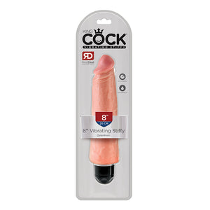 King Cock Vibrating Stiffy 8 Inch Tan or Black Or Flesh