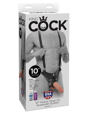 King Cock Hollow Strap-On Suspender System 10 Inch