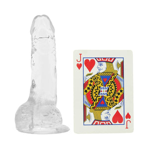 King Cock Clear Cock with Balls 4 Inch Or 5 Inch