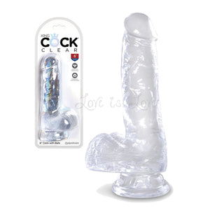 King Cock Clear 6 inch Cock with Balls buy in Singapore LoveisLove U4ria