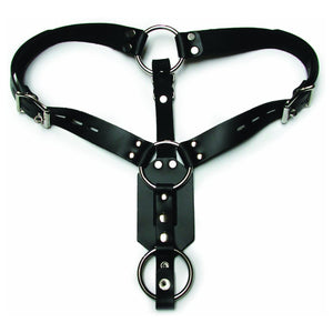 Kinklab Leather Locking Butt Plug Harness with Cock Ring for Men Buy in Singapore LoveisLove U4Ria 