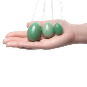 La Gemmes Yoni Egg Set Handcrafted Kegel Jade (L-M-S) (Crystals Given by Mother Earth buy in Singapore LoveisLove U4ria
