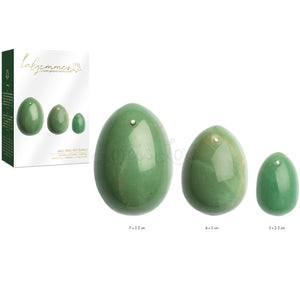 La Gemmes Yoni Egg Set Handcrafted Kegel Jade (L-M-S) (Crystals Given by Mother Earth buy in Singapore LoveisLove U4ria