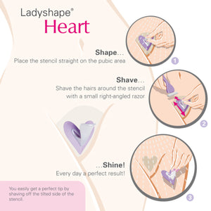 Ladyshape Bikini Shaping Tool Shaving Stencil Public Hair Trim Heart buy in Singapore LoveisLove U4ria
